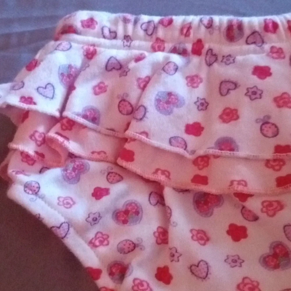 4/$20 Baby Girl 3-6 Months Ruffled Bloomers Diaper Cover